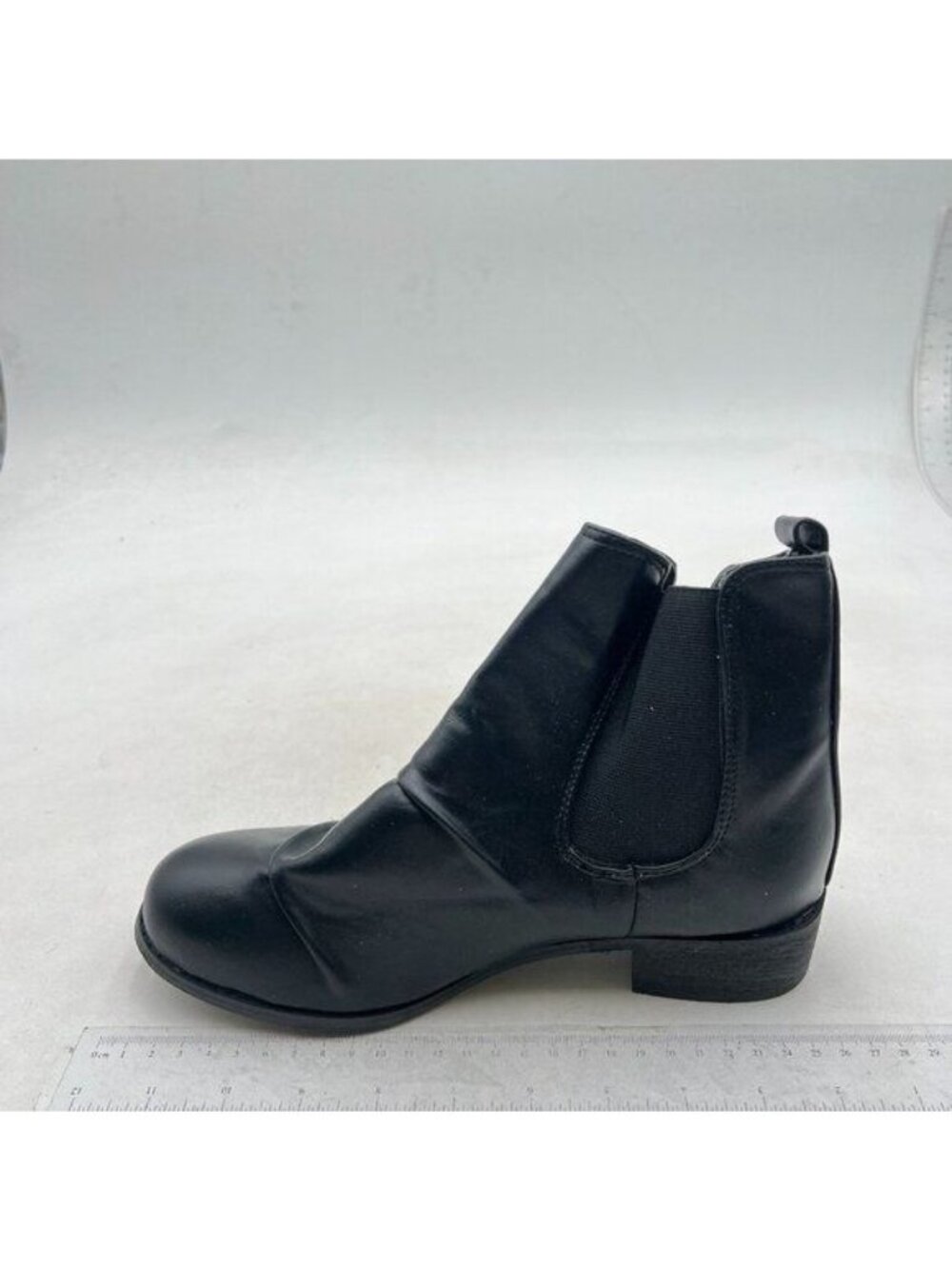 Women's Ankle Boots Thick Heel Low Heeled Booties for Women Black